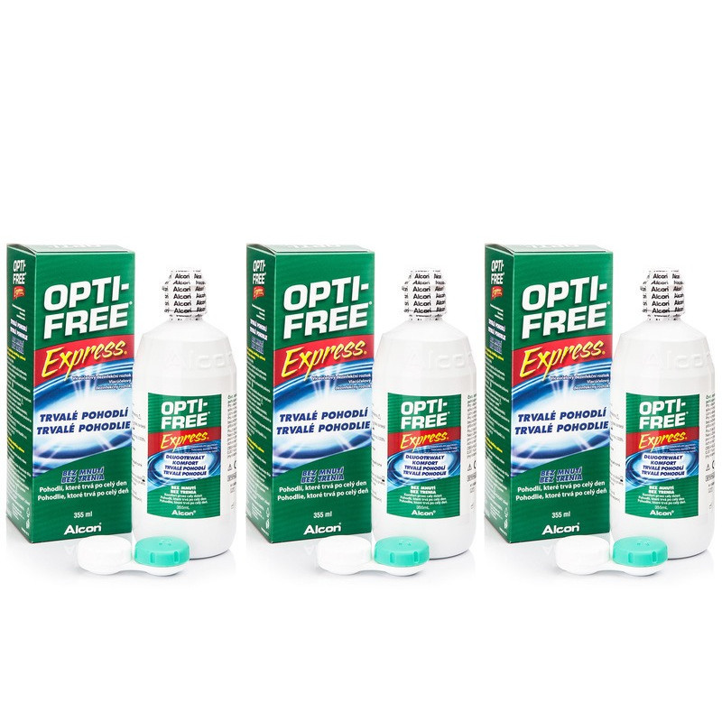 OPTI-FREE Express 3 x 355 ml con portalenti